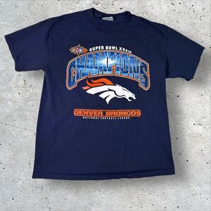 Vintage Lee Denver Broncos Super Bowl XXXII Champions T-Shirt Large USA 1998 NFL